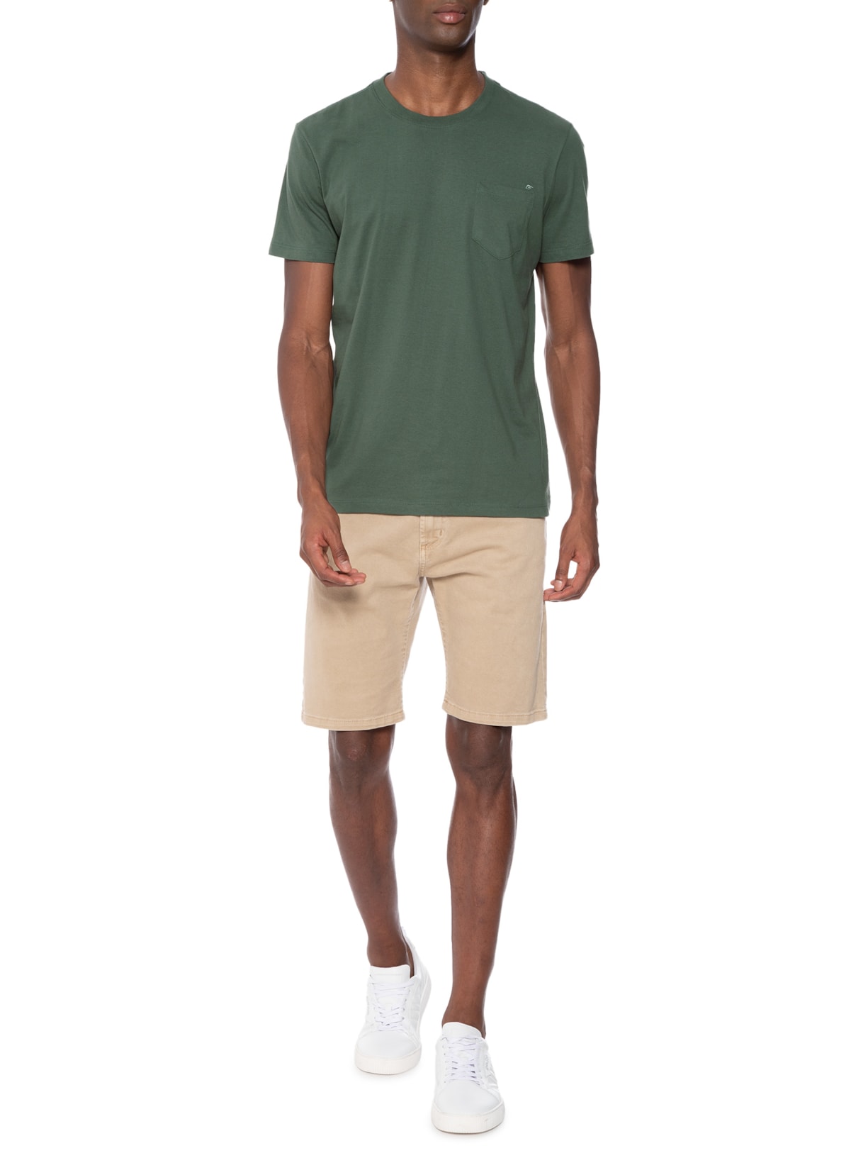 Camiseta Masculina Cotton Fine Easa Pocket Classic Verde Ellus