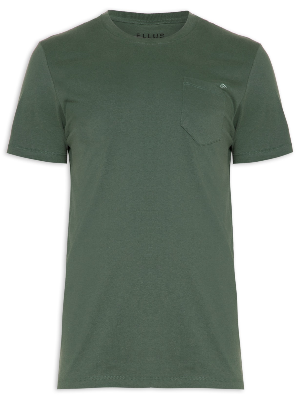 Camiseta Masculina Cotton Fine Easa Pocket Classic Verde Ellus