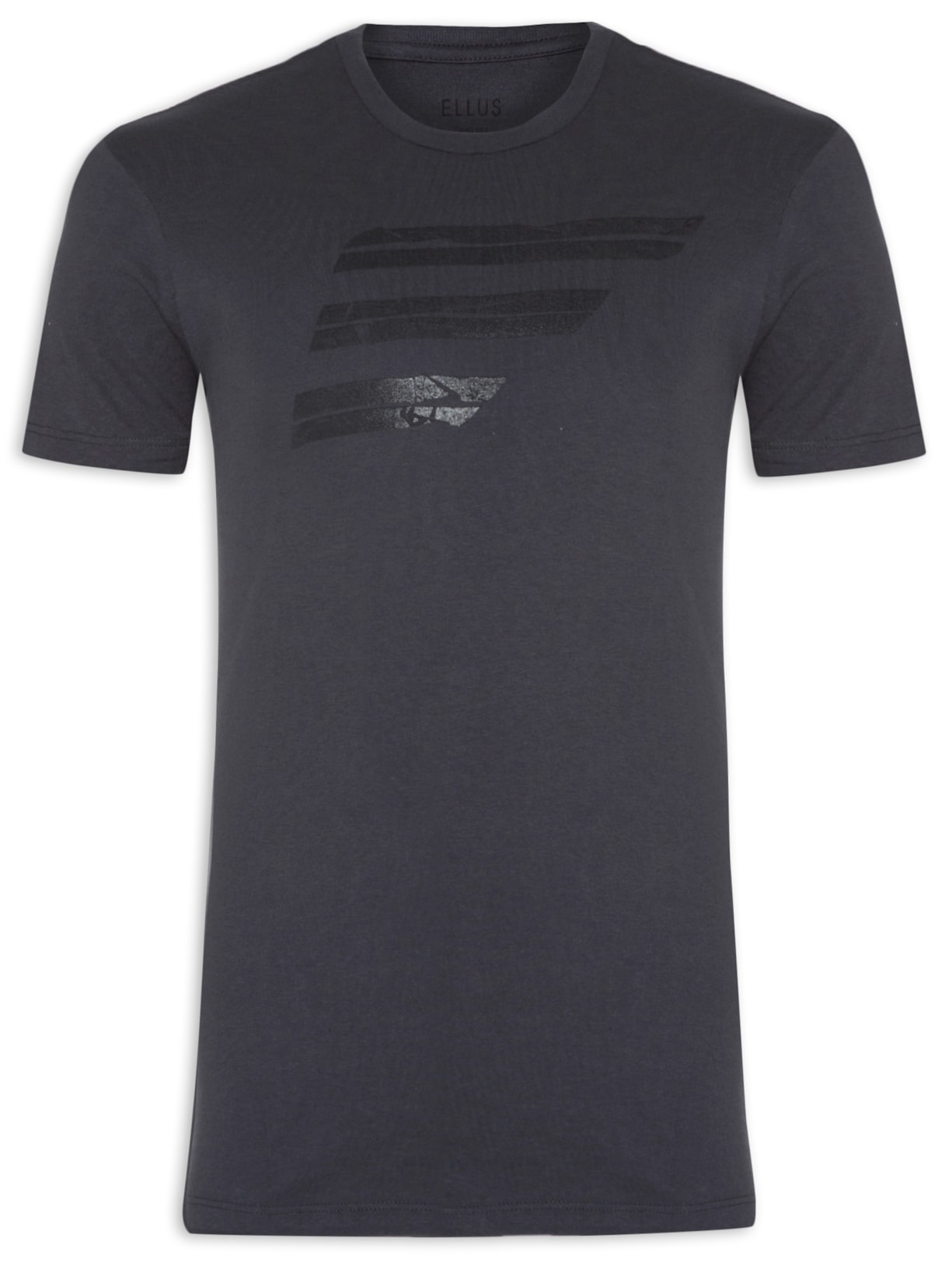 Camiseta Masculina Cotton Fine Easa Tape Classic Manga Curta - Cinza