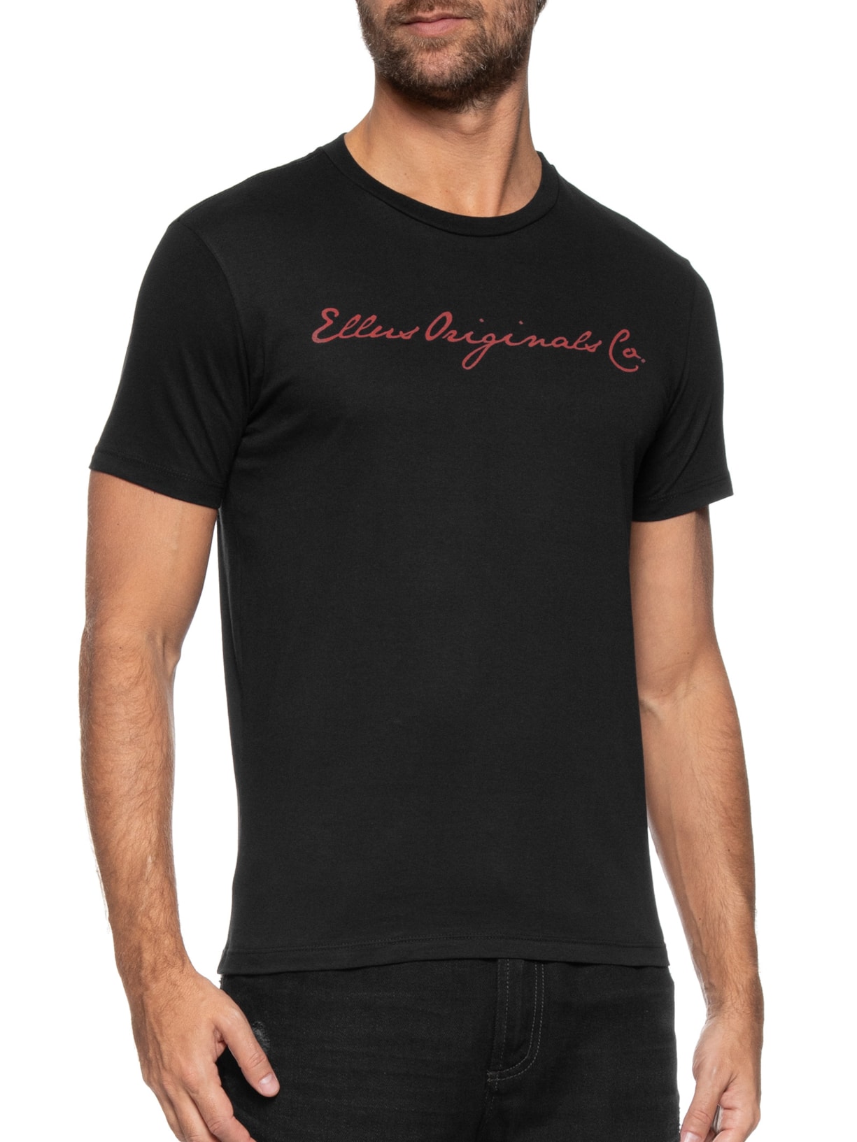 Camiseta Masculina Cotton Fine Ellus Orig Classic Preto Ellus