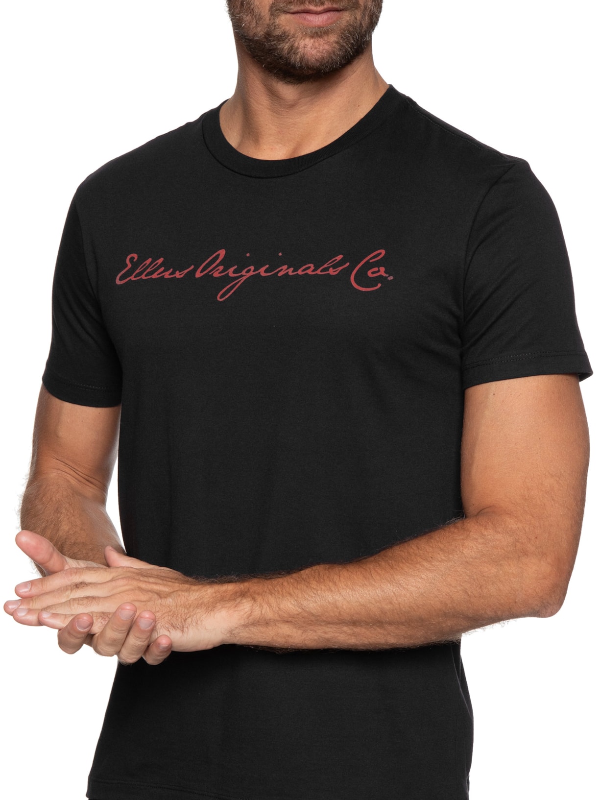 Camiseta Masculina Cotton Fine Ellus Orig Classic Preto Ellus