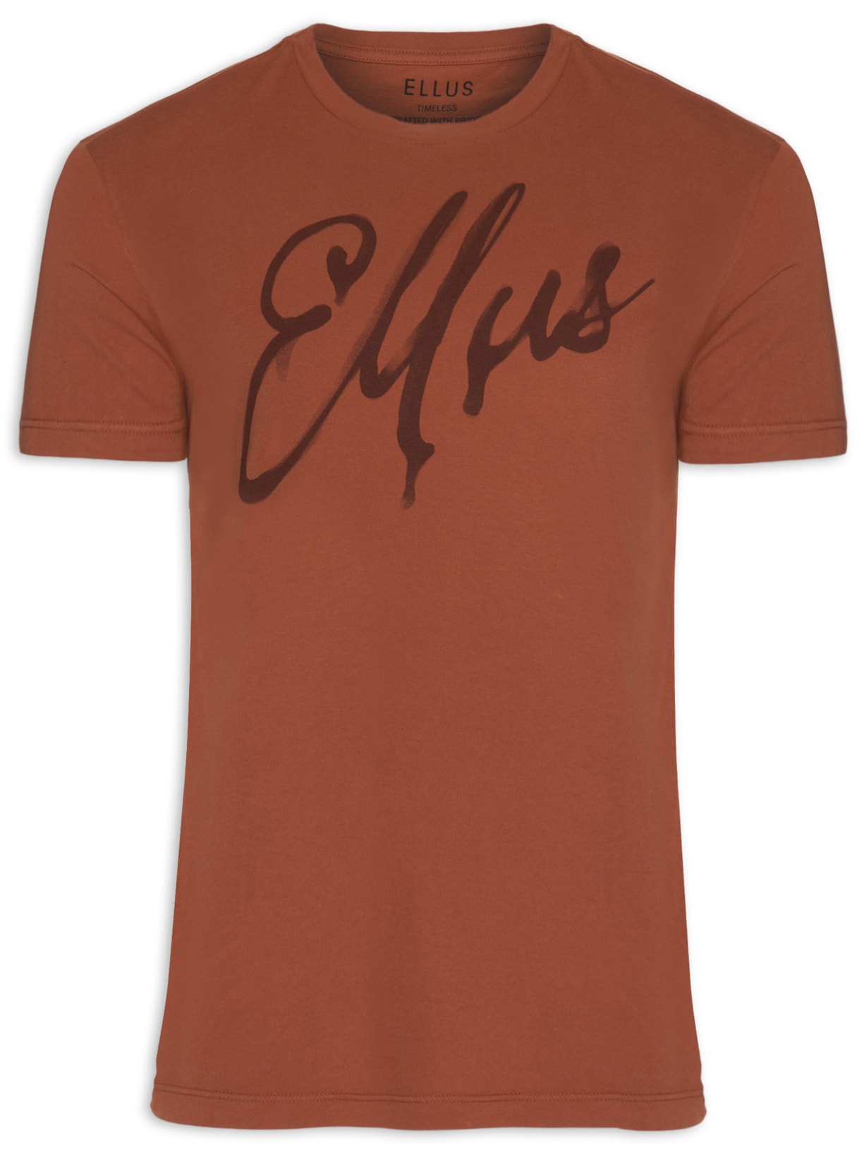 Camiseta Masculina Cotton Fine Manual Classic Manga Curta - Laranja