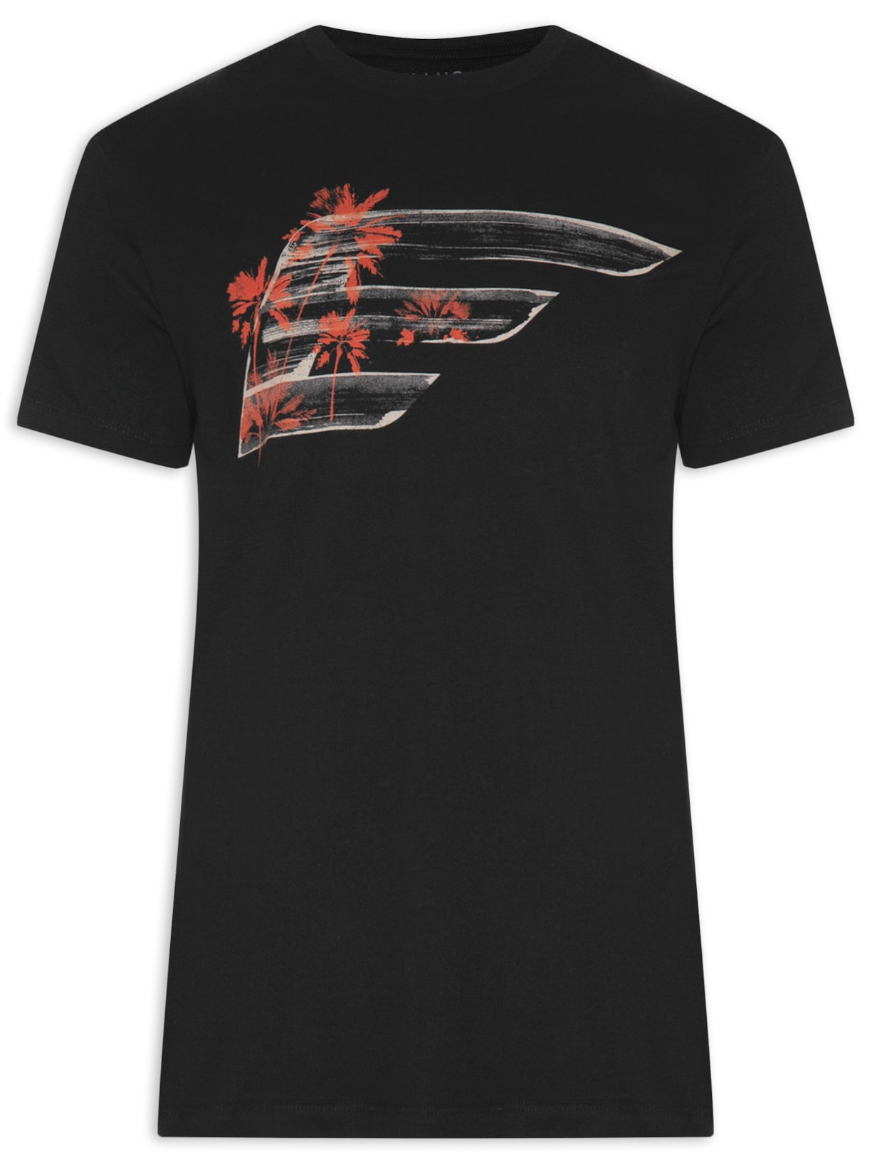 Camiseta Masculina Cotton Fine Maxi Easa Trees Classic Manga Curta - Preto