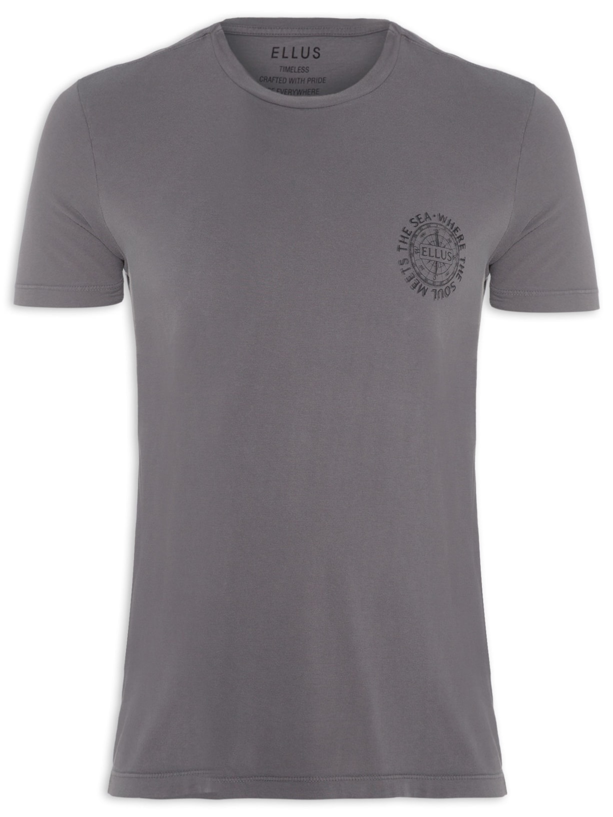 Camiseta Masculina Cotton Fine Octopus Fluor Classic - Cinza