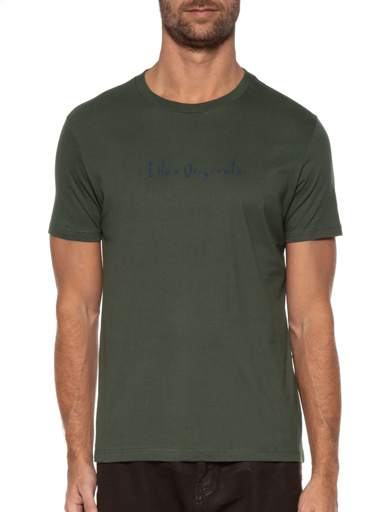 Camiseta Masculina Cotton Fine Originals Classic Manga Curta Verde Ellus