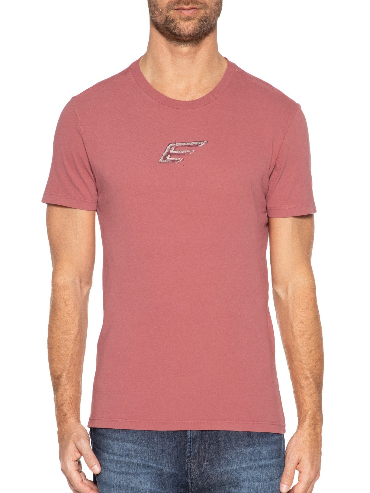 Camiseta Masculina Cotton Fine Paint Classic Manga Curta Rosa Ellus