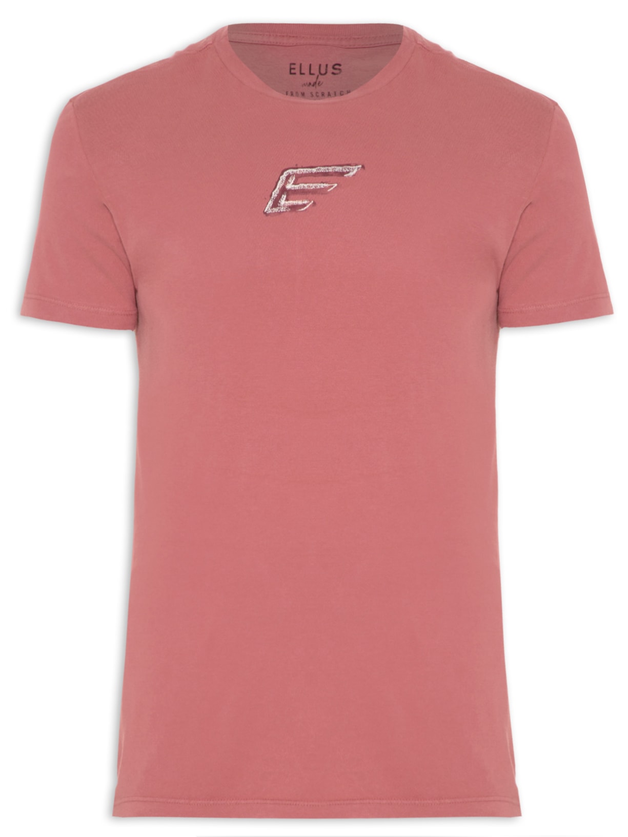 Camiseta Masculina Cotton Fine Paint Classic Manga Curta Rosa Ellus