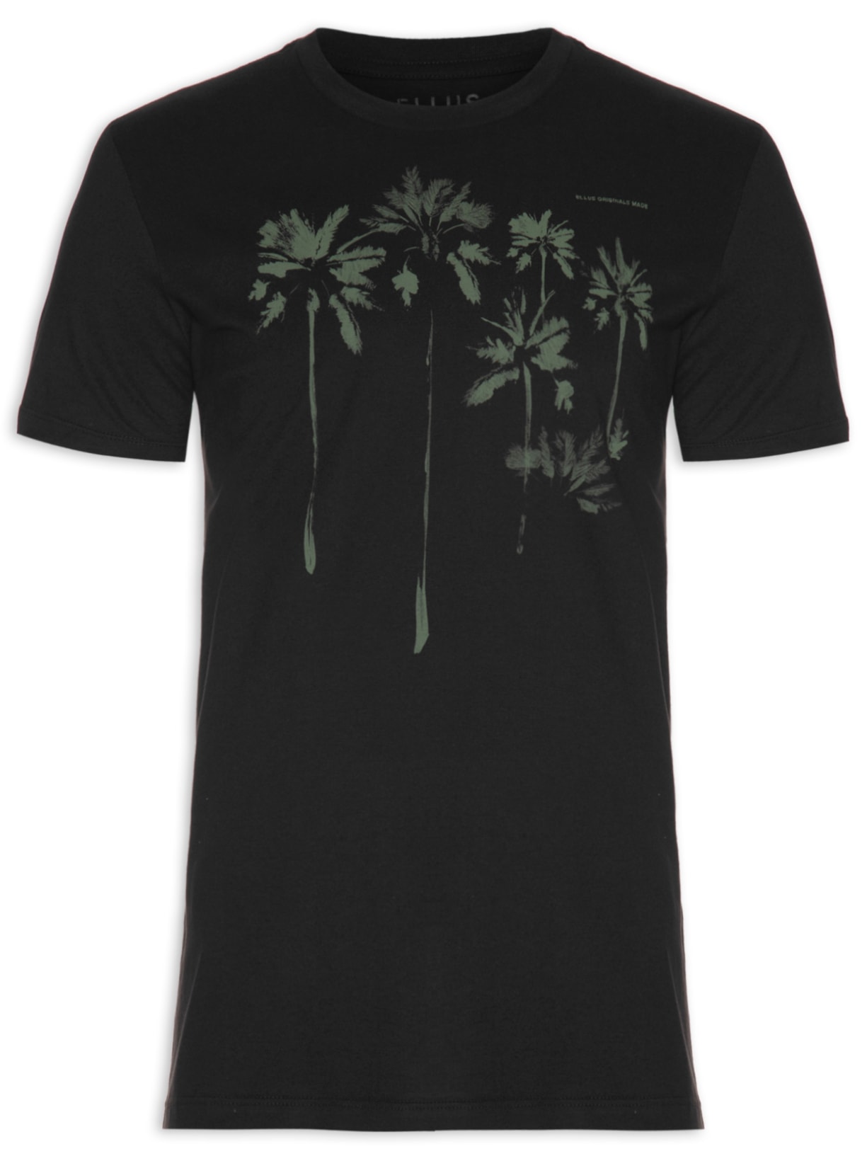 Camiseta Masculina Cotton Fine Paited Trees Classic Mc - Preto