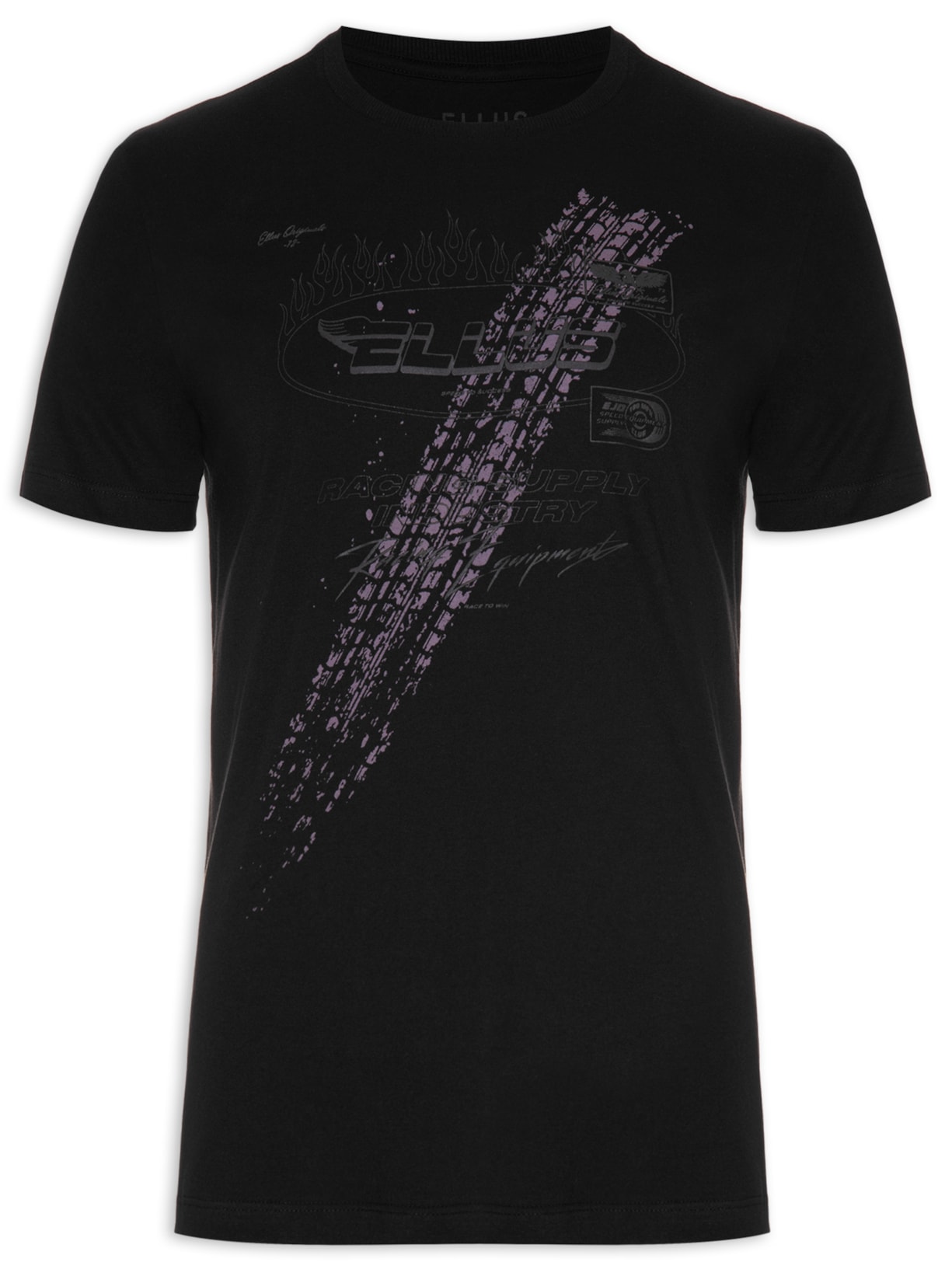 Camiseta Masculina Cotton Fine Racing Equipment Classic - Preto