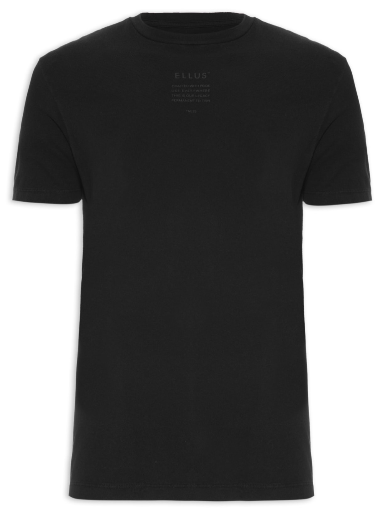 Camiseta Masculina Cotton Fine Tmlss Classic Manga Curta - Preto