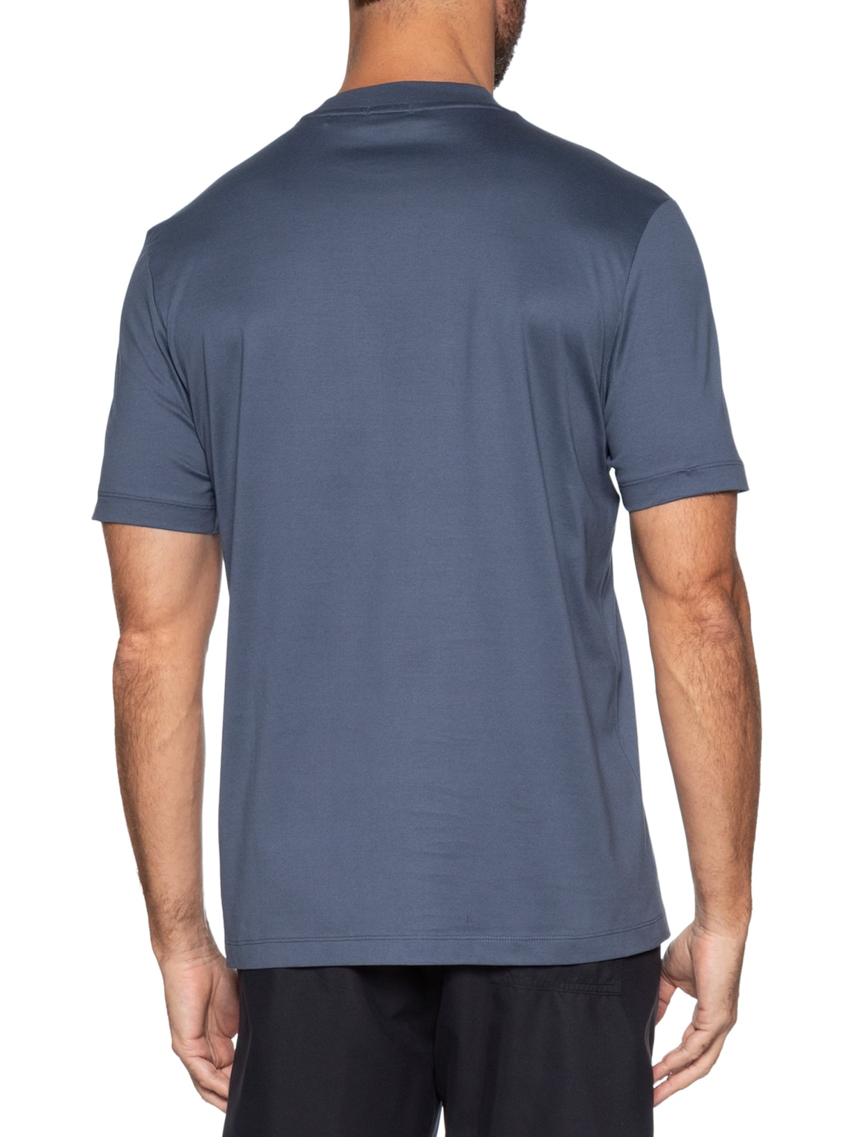 Camiseta Masculina Cotton Jersey Stripe Artwork C-Taut 10 Azul Boss