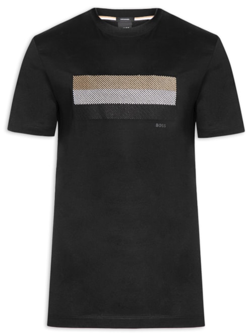 Camiseta Masculina Cotton Jersey Stripe Artwork C-Taut 10 - Preto