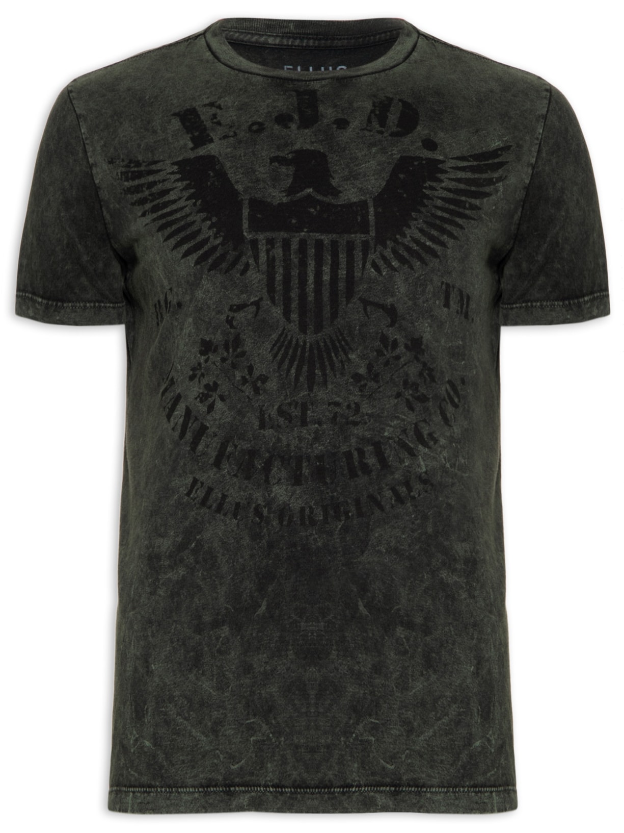 Camiseta Masculina Cotton Marble Coat Of Arms Classic - Verde