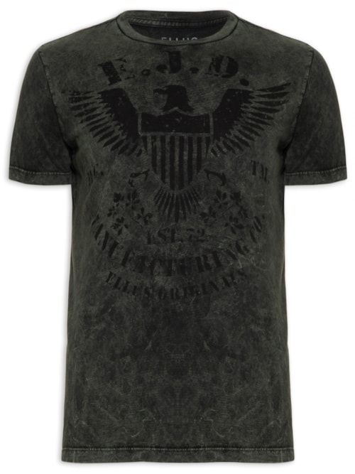 Camiseta Masculina Cotton Marble Coat Of Arms Classic - Verde