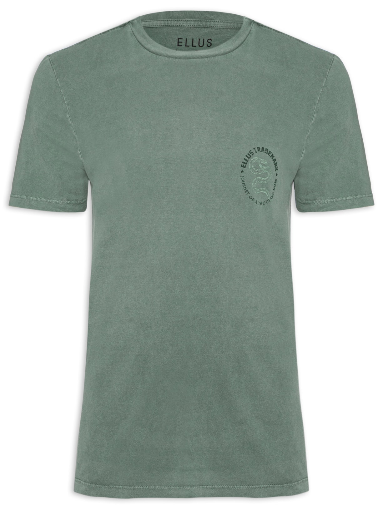 Camiseta Masculina Cotton Marble Journey Classic Verde Ellus