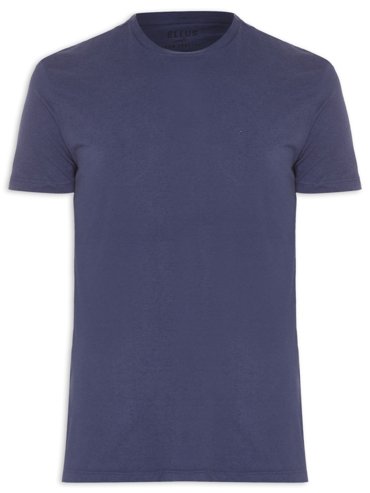 Camiseta Masculina Cotton Melange Easa Classic Manga Curta - Azul