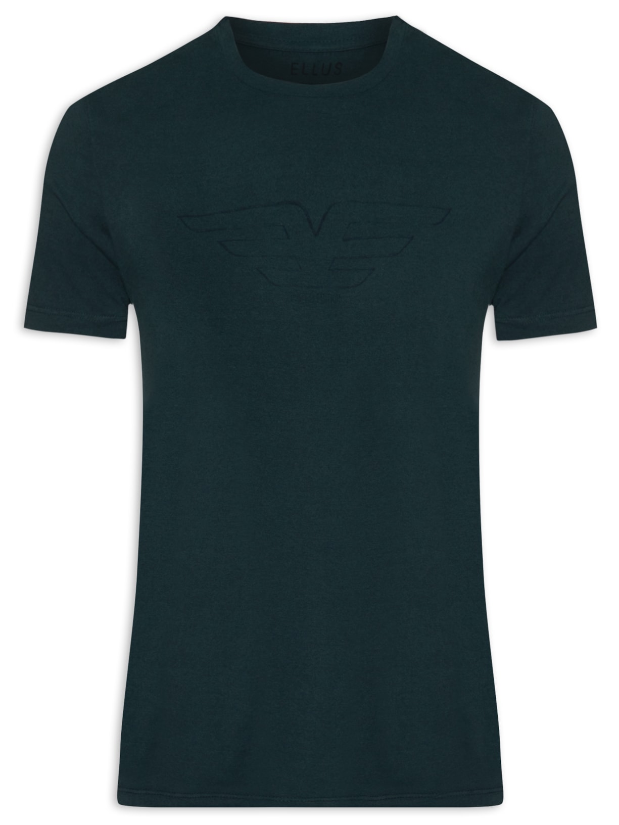 Camiseta Masculina Cotton Melange Easa Mirror Classic Manga Curta Verde Ellus