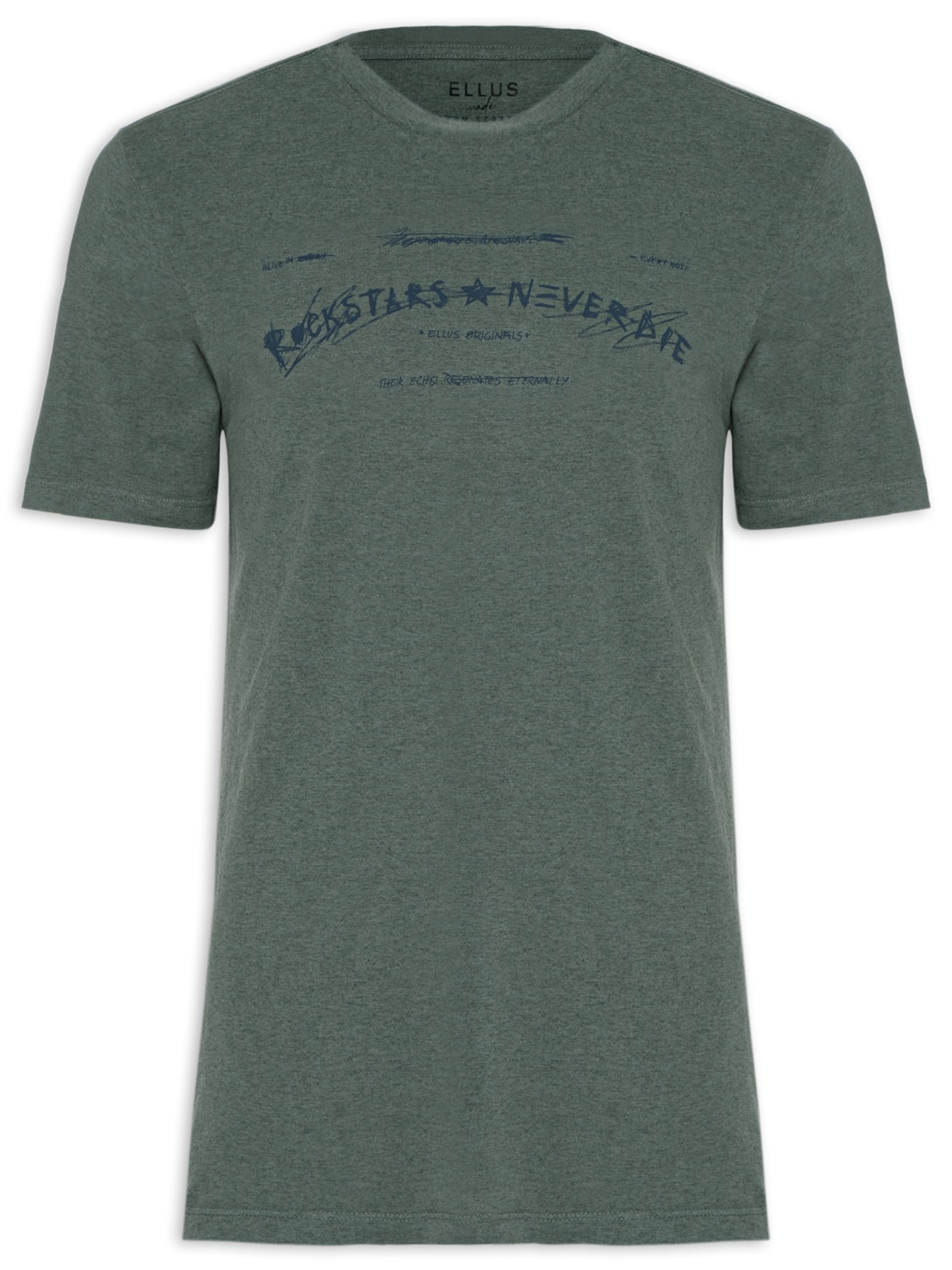 Camiseta Masculina Cotton Overdyed Rockstar Classic - Verde