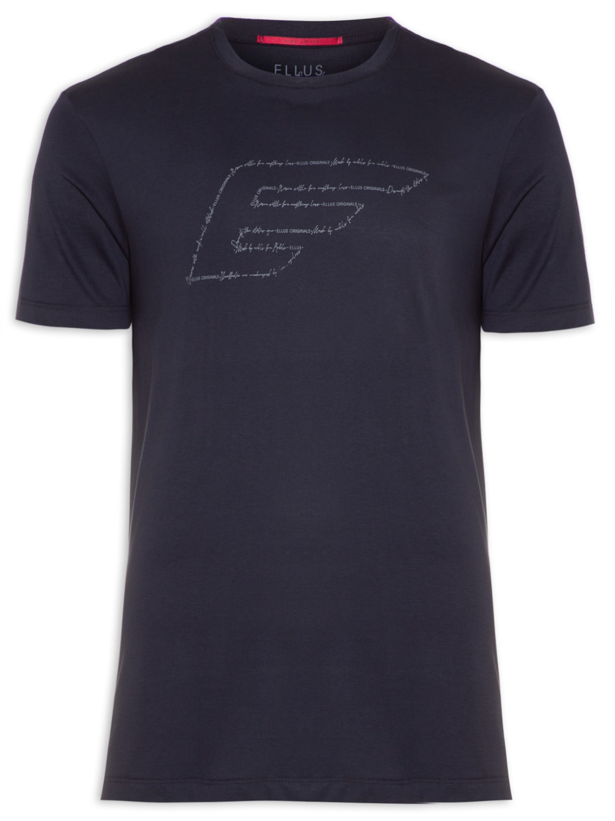 Camiseta Masculina Cotton Pima Maxi Easa Writen Classic Manga Curta - Azul