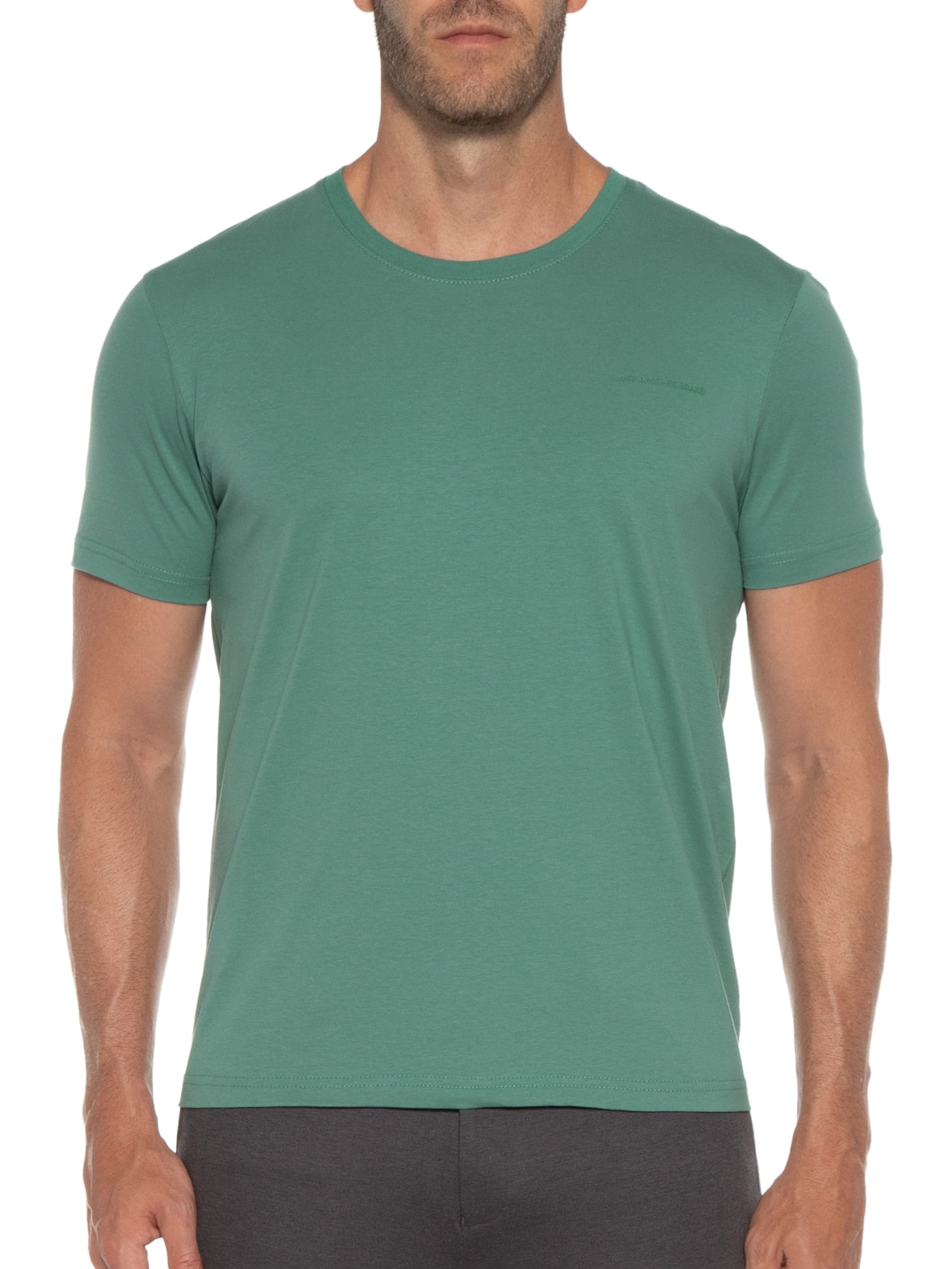 Camiseta Masculina Cotton Premium Decote Careca Verde Jab