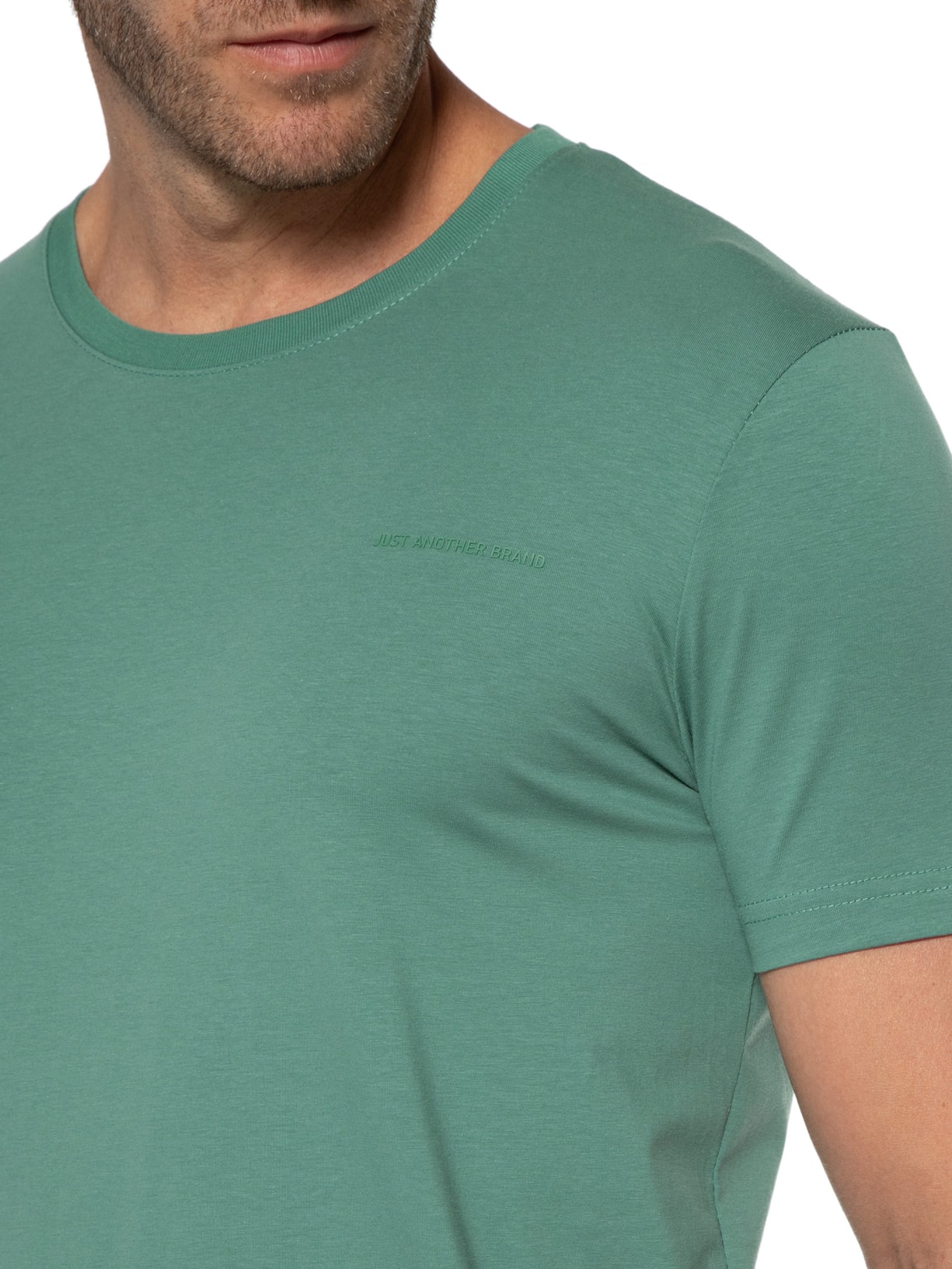 Camiseta Masculina Cotton Premium Decote Careca Verde Jab