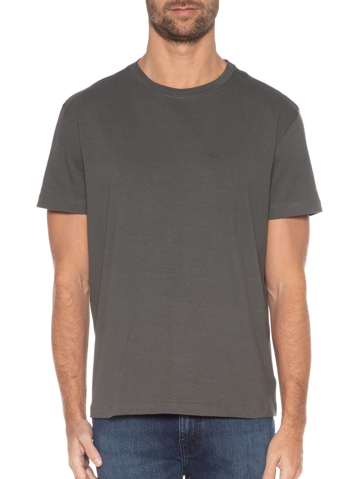 Camiseta Masculina Cotton Slim Basic Verde Richards