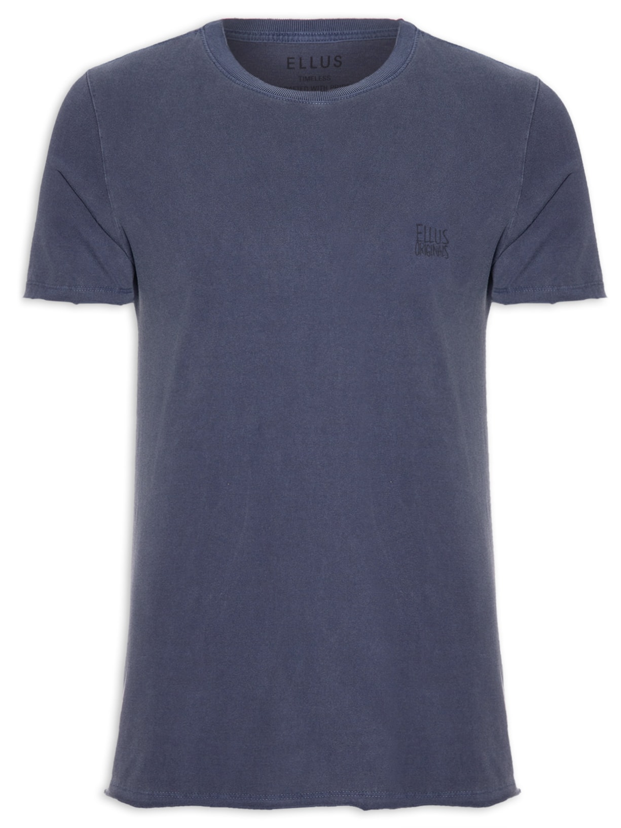 Camiseta Masculina Cotton Washed Originals Classic Manga Curta - Azul