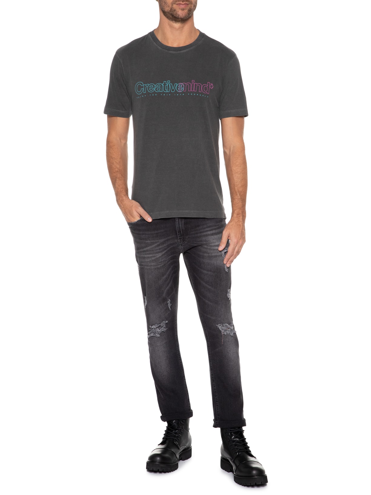 Camiseta Masculina Creative Preto Von Der Volke
