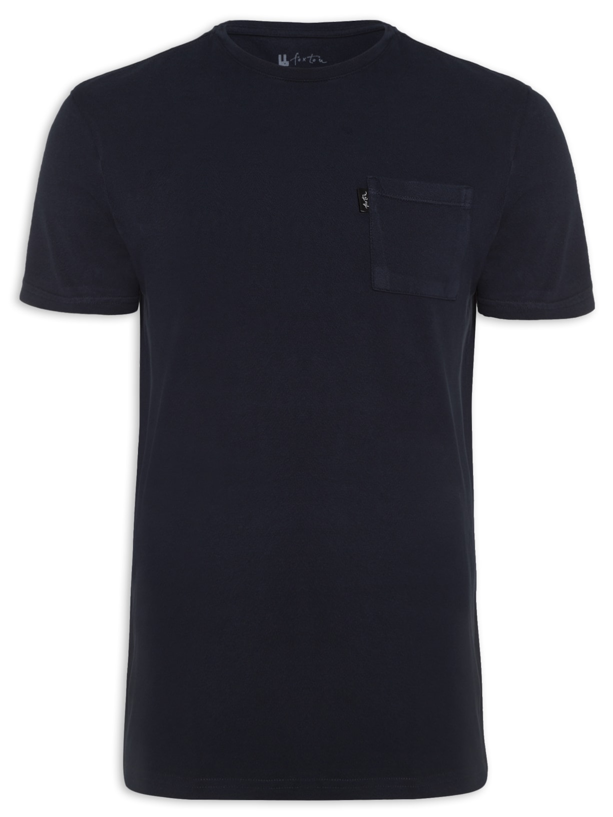 Camiseta Masculina Crepe Detalhes - Azul Marinho