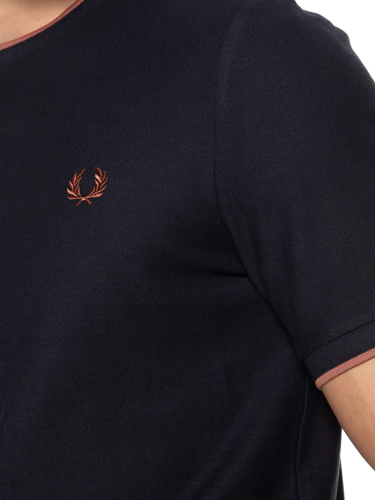 Camiseta Masculina Crepe Pique T-Shirt Azul Fred Perry