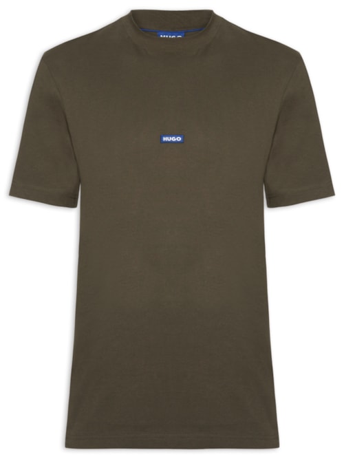 Camiseta Masculina Crew Neck Blue Logo Nieros - Marrom