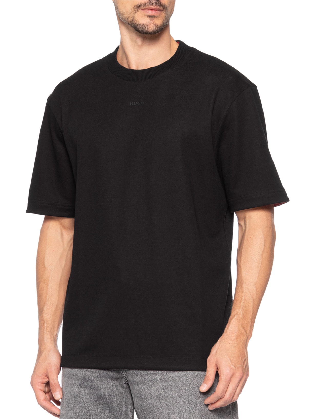 Camiseta Masculina Crew Neck Daneon Preto Hugo