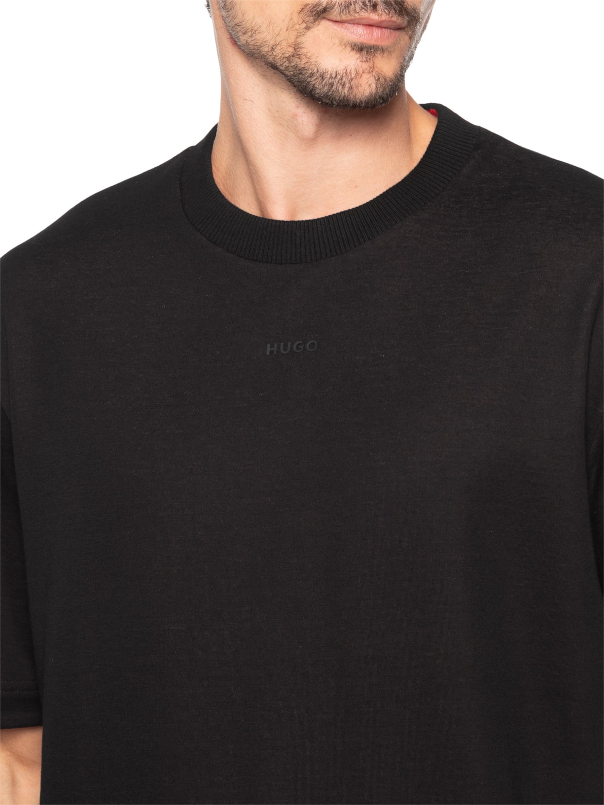 Camiseta Masculina Crew Neck Daneon Preto Hugo