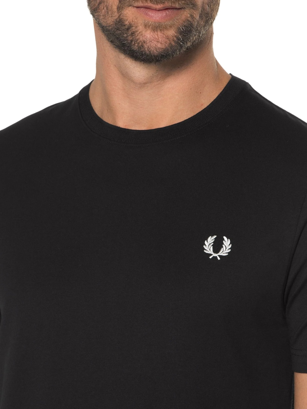 Camiseta Masculina Crew Neck Preto Fred Perry