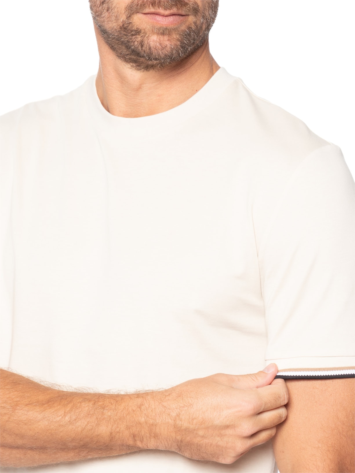Camiseta Masculina Crew Neck Thompson 04 Branco Boss