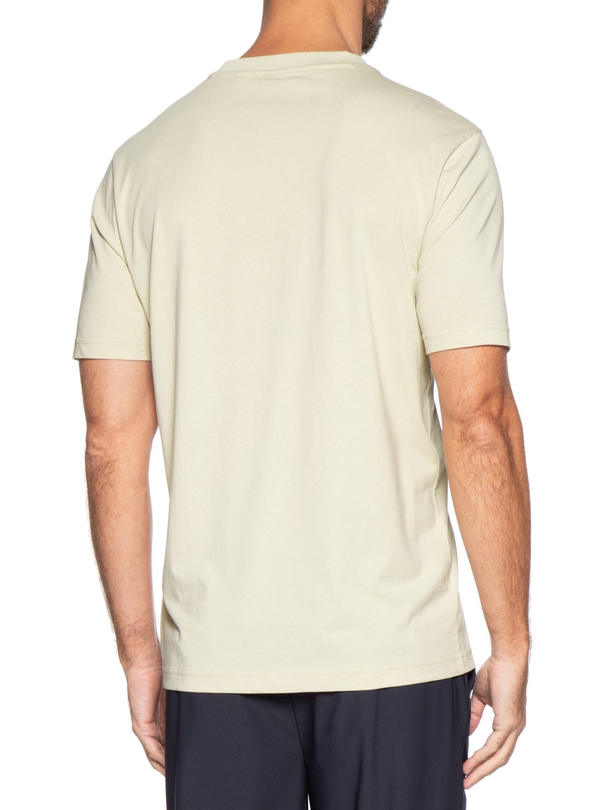 Camiseta Masculina Crew Neck TS-Logo Bege Boss