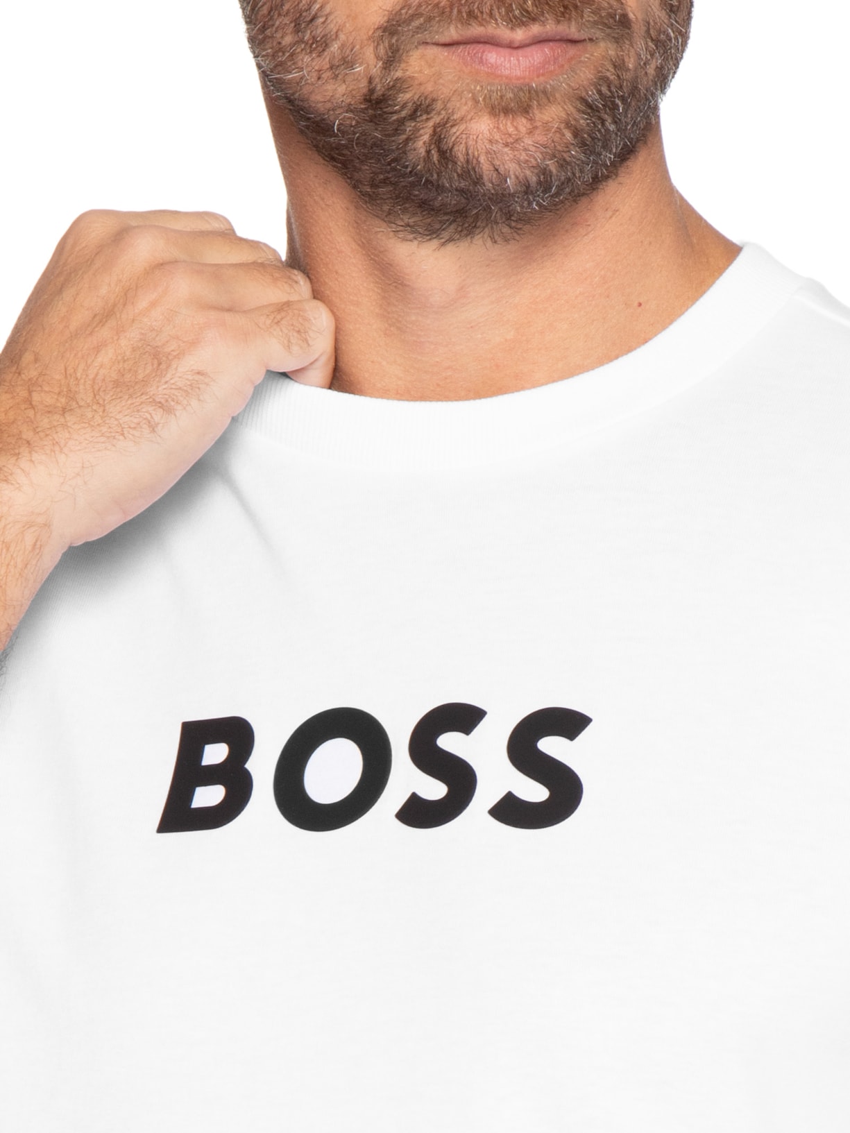 Camiseta Masculina Crew Neck TS-Logo Off White Boss