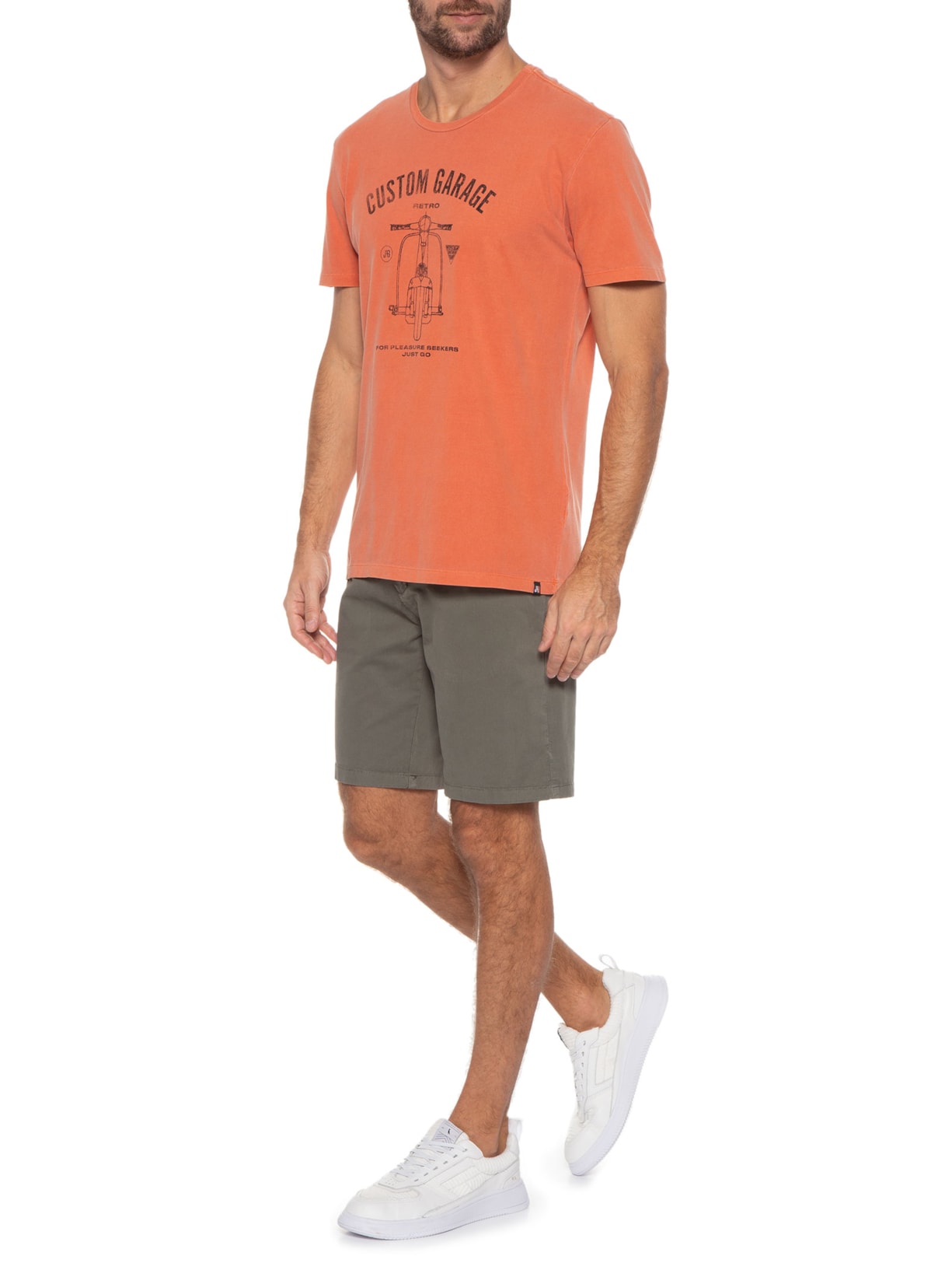 Camiseta Masculina Custom Garage Laranja Jab