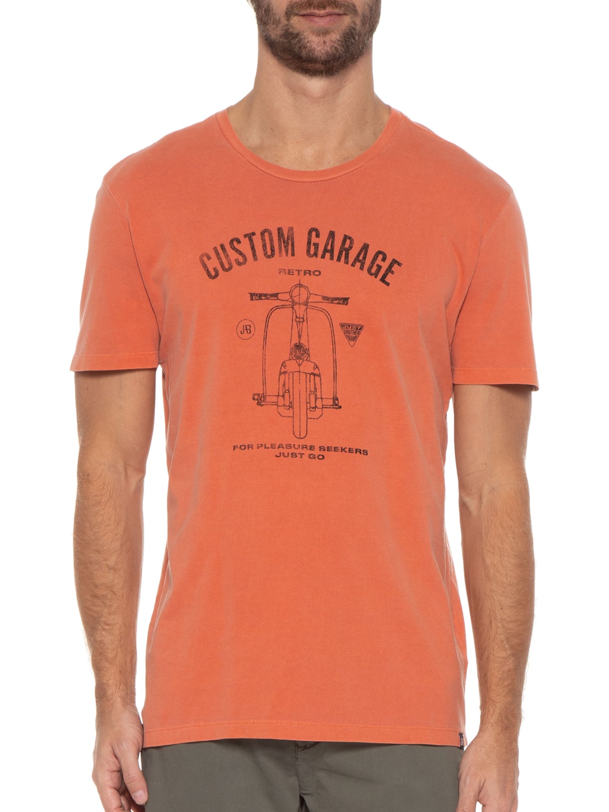 Camiseta Masculina Custom Garage Laranja Jab