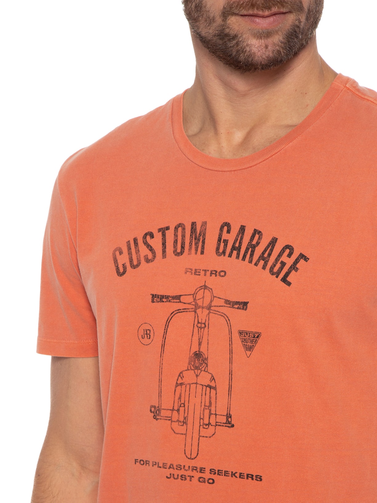 Camiseta Masculina Custom Garage Laranja Jab