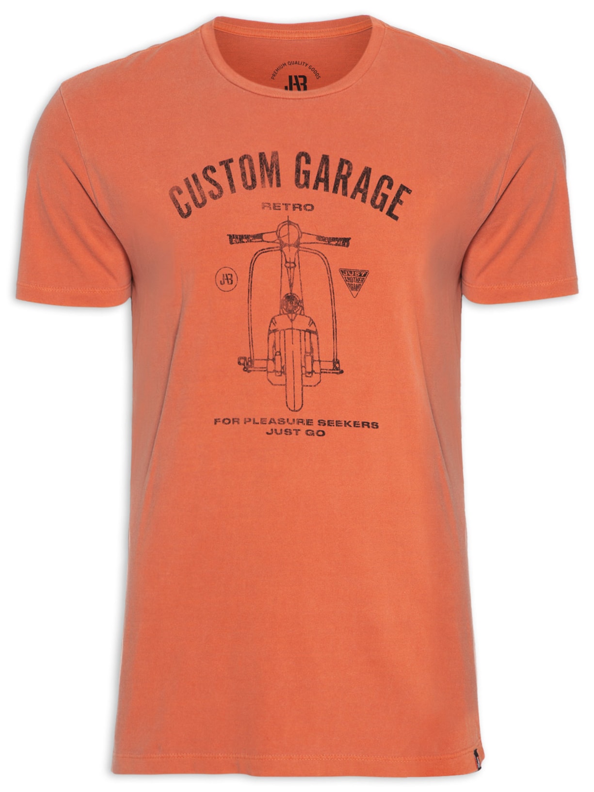 Camiseta Masculina Custom Garage Laranja Jab