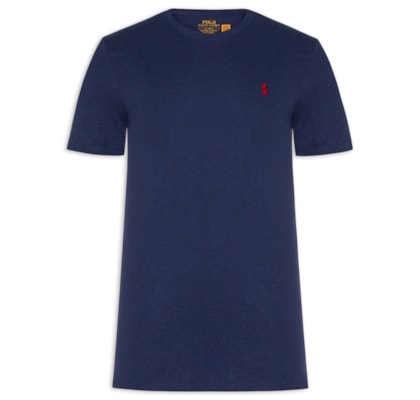 Camiseta Masculina Custom Slim Fit Jersey Crewneck - Azul