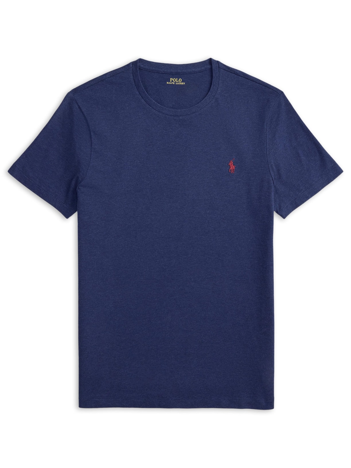 Camiseta Masculina Custom Slim Fit Jersey Crewneck Azul Polo Ralph Lauren