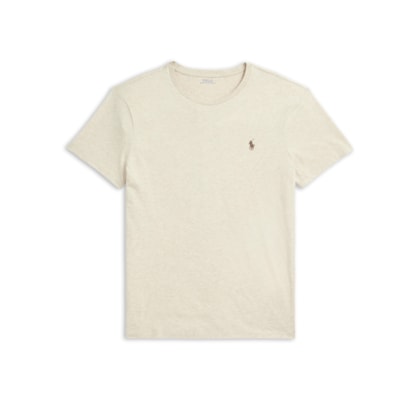 Camiseta Masculina Custom Slim Fit Jersey Crewneck - Bege