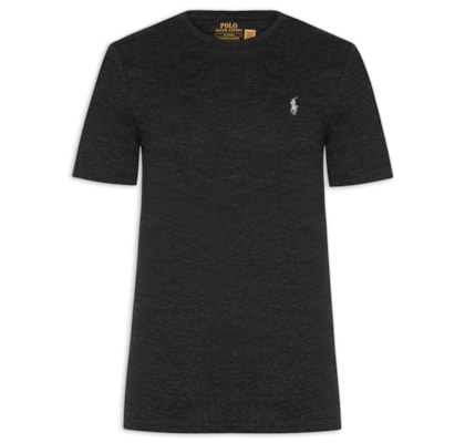 Camiseta Masculina Custom Slim Fit Jersey Crewneck - Preto