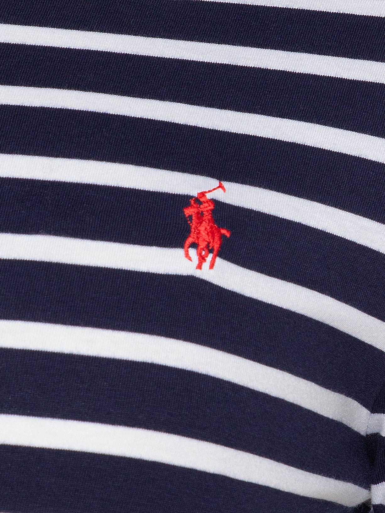 Camiseta Masculina Custom Slim Fit Striped Jersey Azul Polo Ralph Lauren