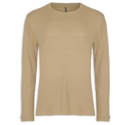 Camiseta Masculina Cutback Manga Longa - Bege