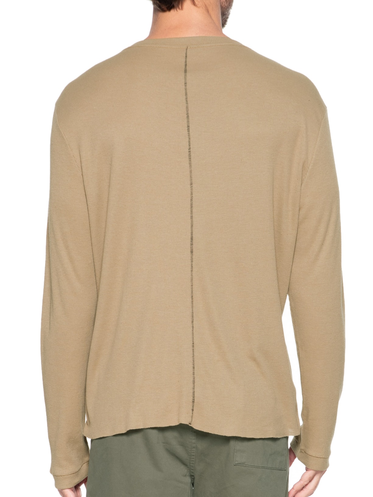 Camiseta Masculina Cutback Manga Longa Bege Osklen