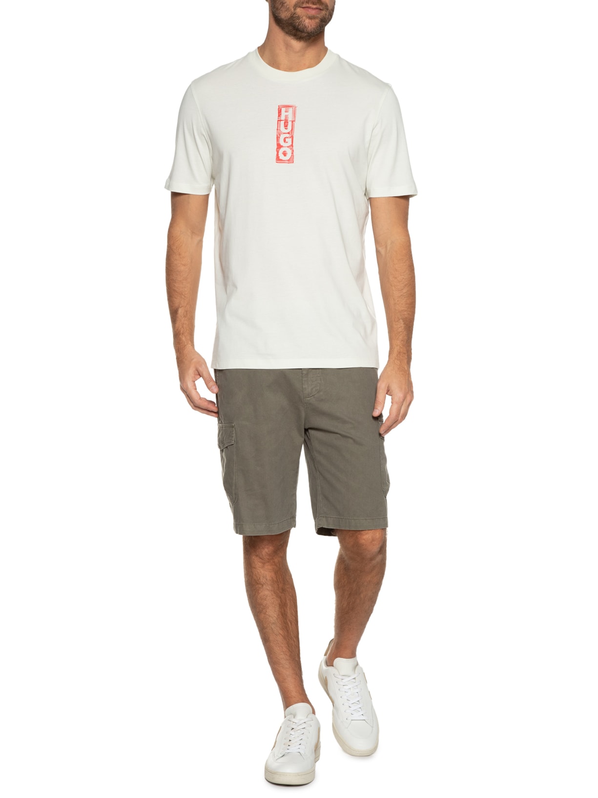 Camiseta Masculina Dalbula Off White Hugo