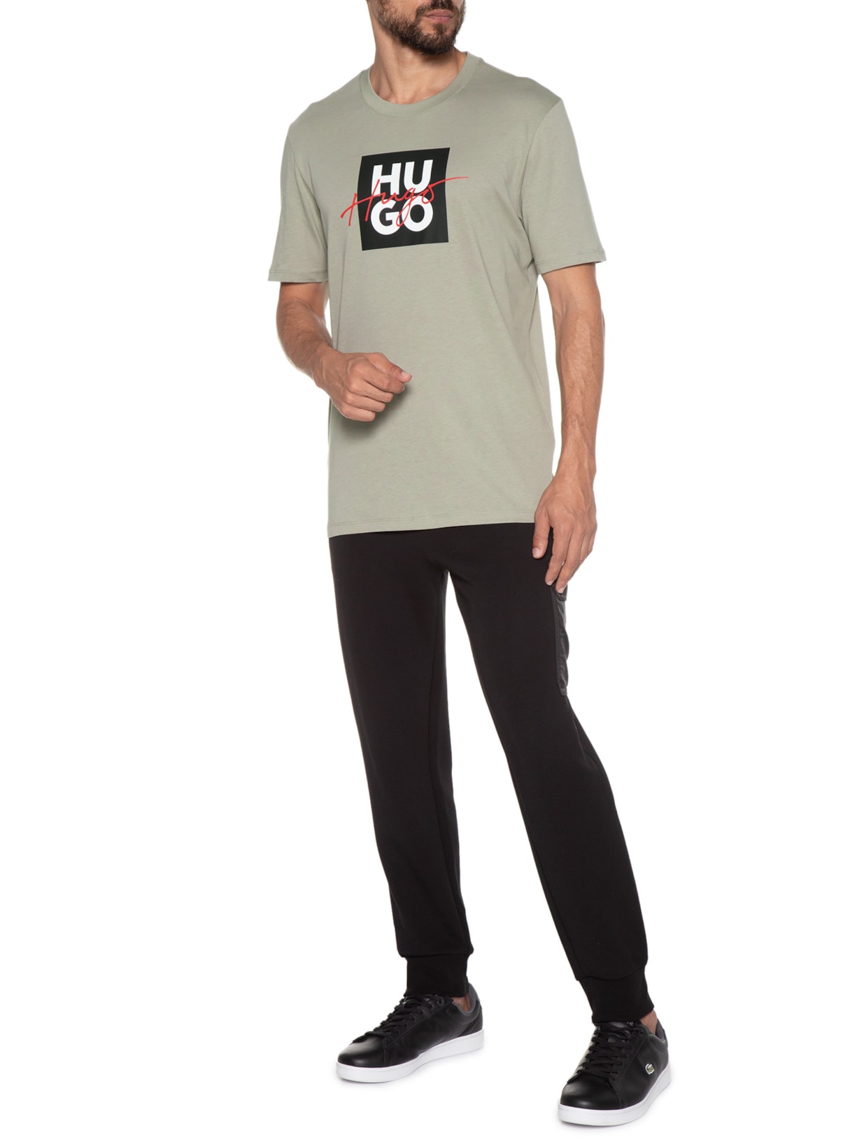 Camiseta Masculina Dalpaca Cinza Hugo